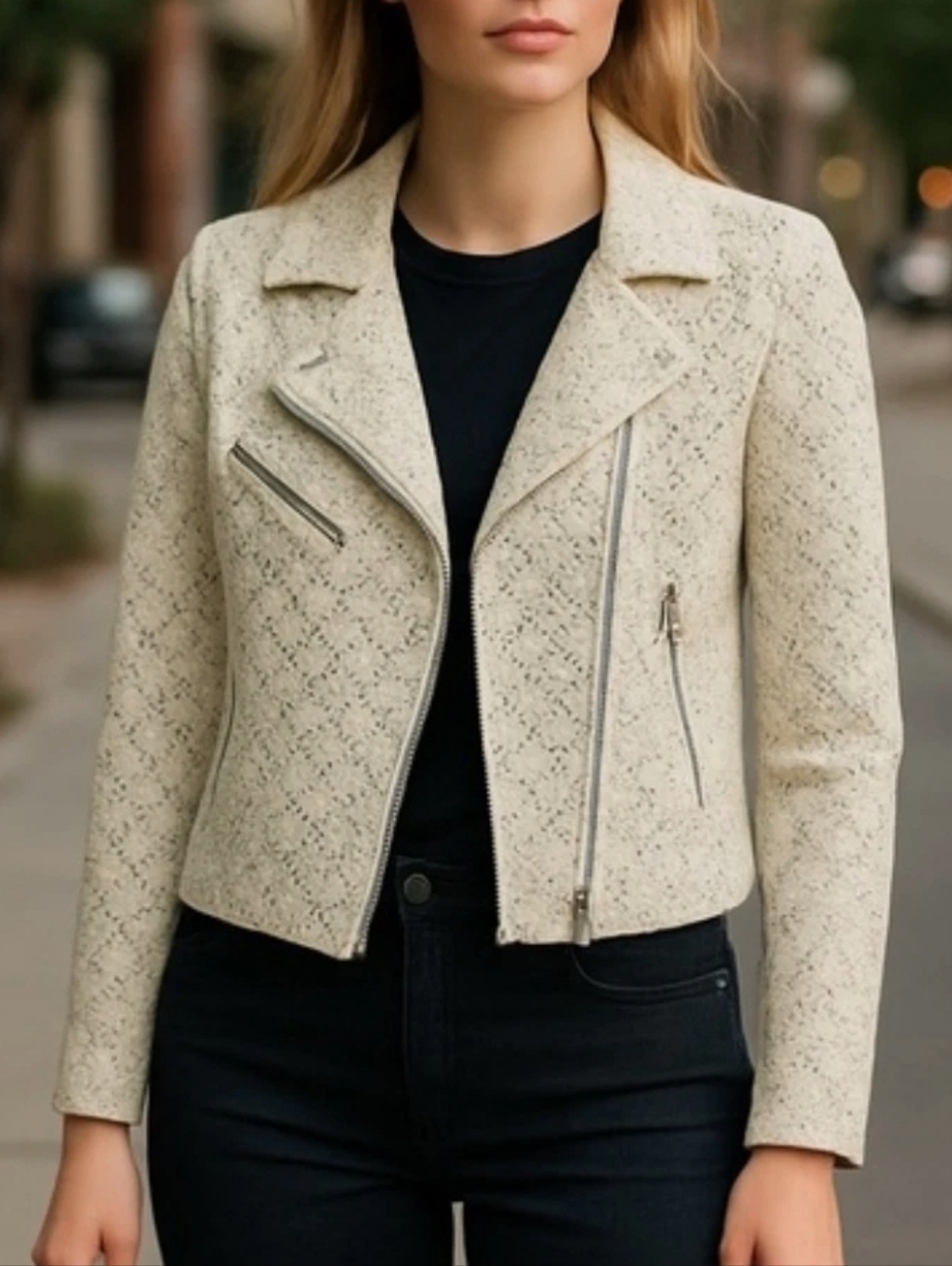 Anthropologie Rossi Dolan Moto Eyelet Jacket